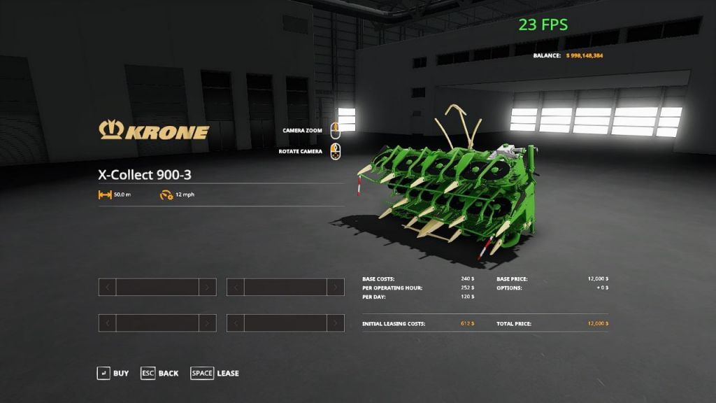 Krone x collect 50 meter for Farming Simulator 2019