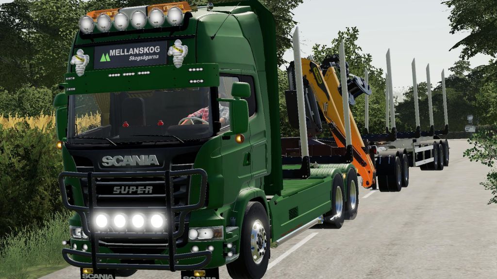 Scania r730 log truck for Farming Simulator 2019