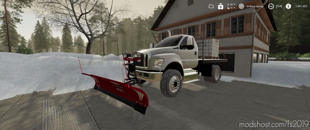 Ford F750 Flatbed Plow Truck 2