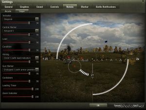 WoT Sight Mod: 9.22.0.1 Wgl White Crosshair (Image #3)