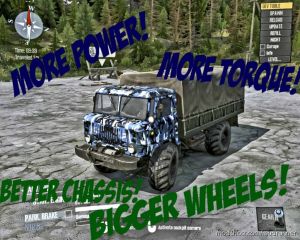 MudRunner Truck Mod: Gaz 66 Army Skin + Better Statistic (Image #3)