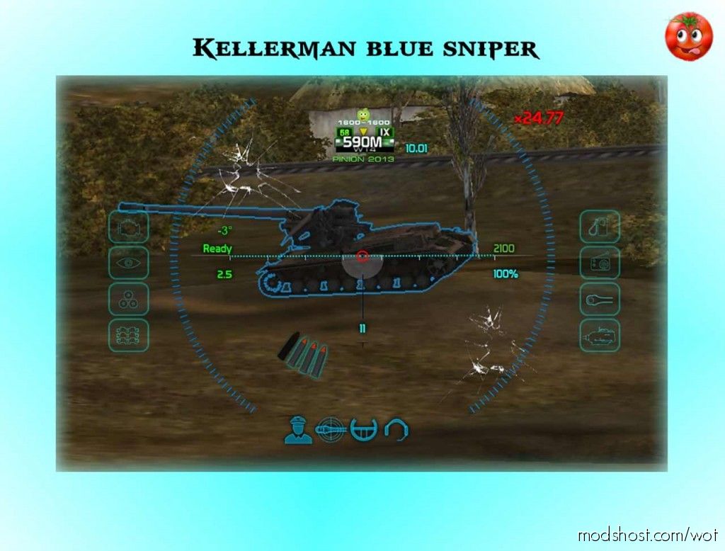 [0.9.20] Kallerman Blue Crosshair for World of Tanks