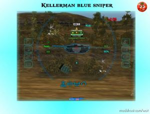 WoT Sight Mod: 0.9.20 Kallerman Blue Crosshair (Image #2)