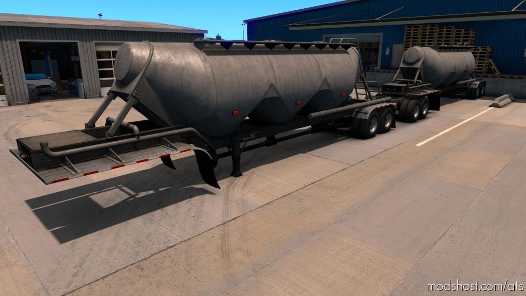 ATS Trailer Mod: Cement Double Long Hopper Mp-Sp Multiplayer Truckersmp (Featured)