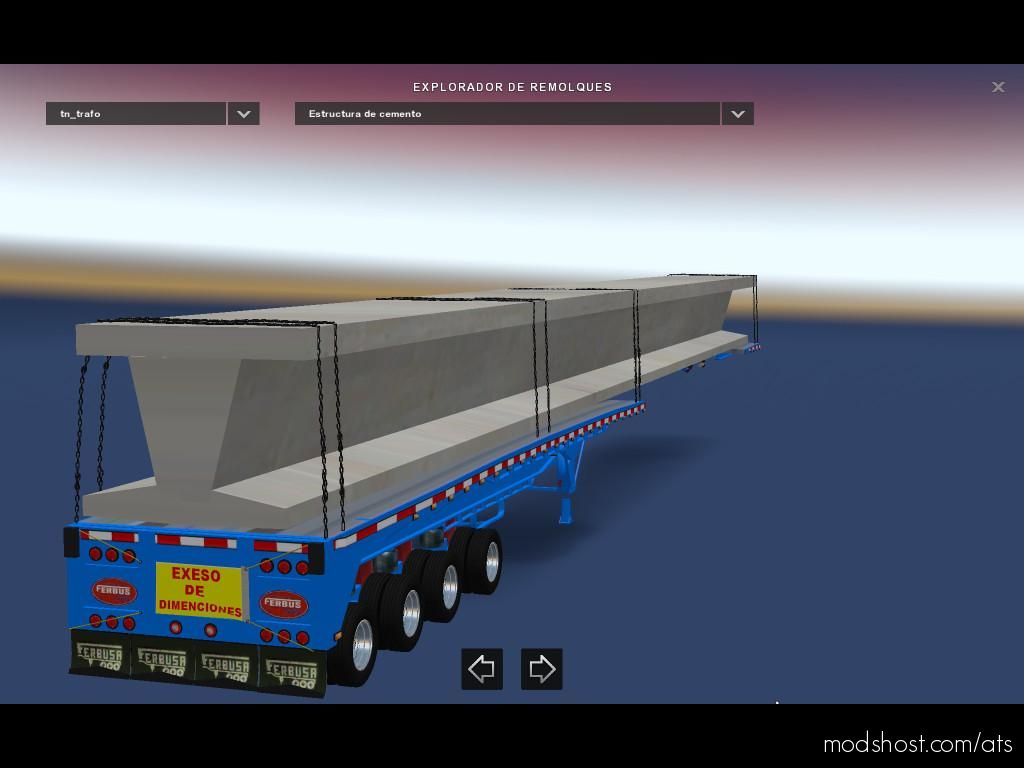 Plataforma Con Viga De Concreto for American Truck Simulator