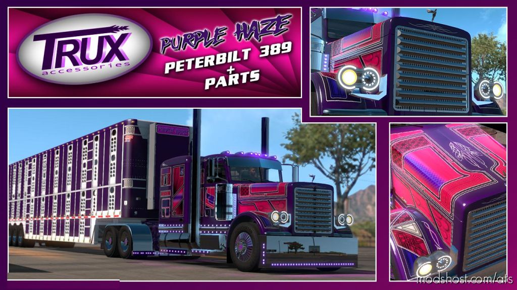 Trux Purple Haze Slin & Parts + Lights 1.34.X for American Truck Simulator