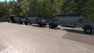 ATS Trailer Mod: Dump Bottom Triple Mp-Sp Truckersmp Multiplayer 1.34.X (Image #2)