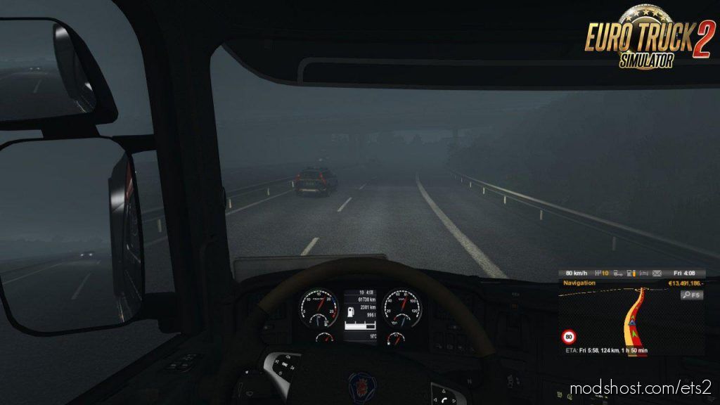 Foggy Weather Mod V1.3.1 for Euro Truck Simulator 2