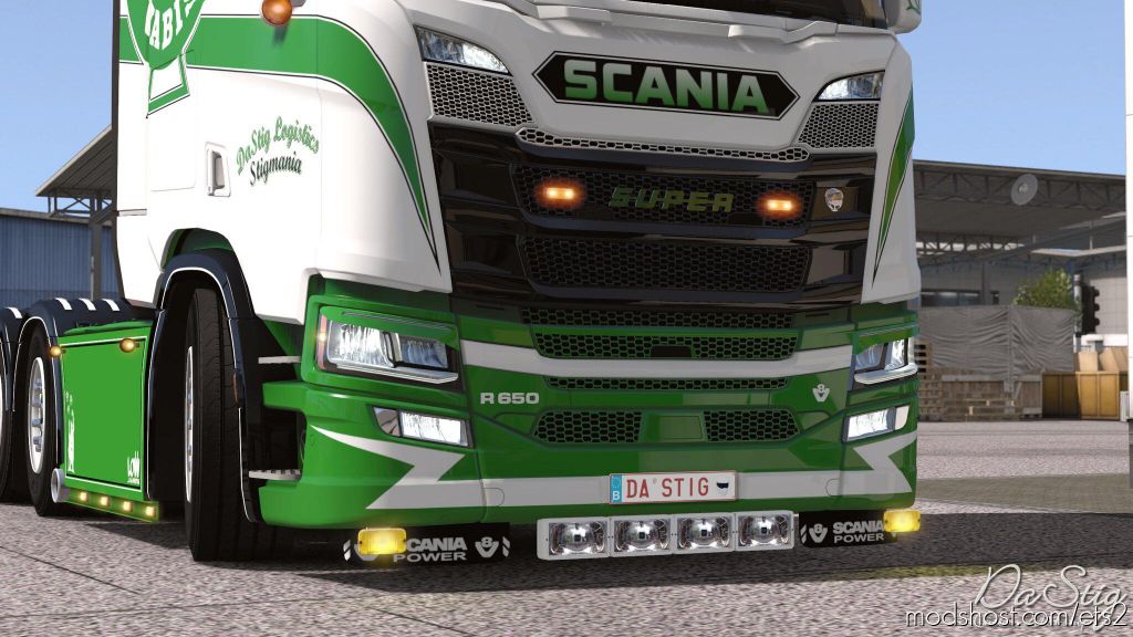 Painted Engine Badges For Scania Next Gen V1.1 for Euro Truck Simulator 2