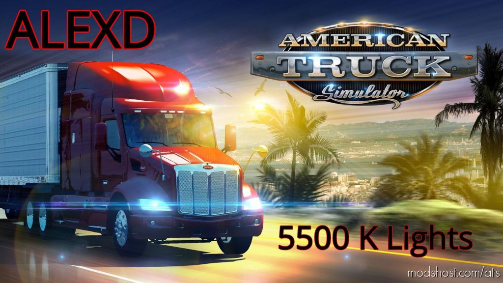 Alexd 5500 K Lights Ats V1.3 for American Truck Simulator