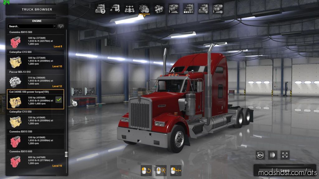 Real Cat 3406E (15Lt) Sound For Kenworth W900 1.35 for American Truck Simulator
