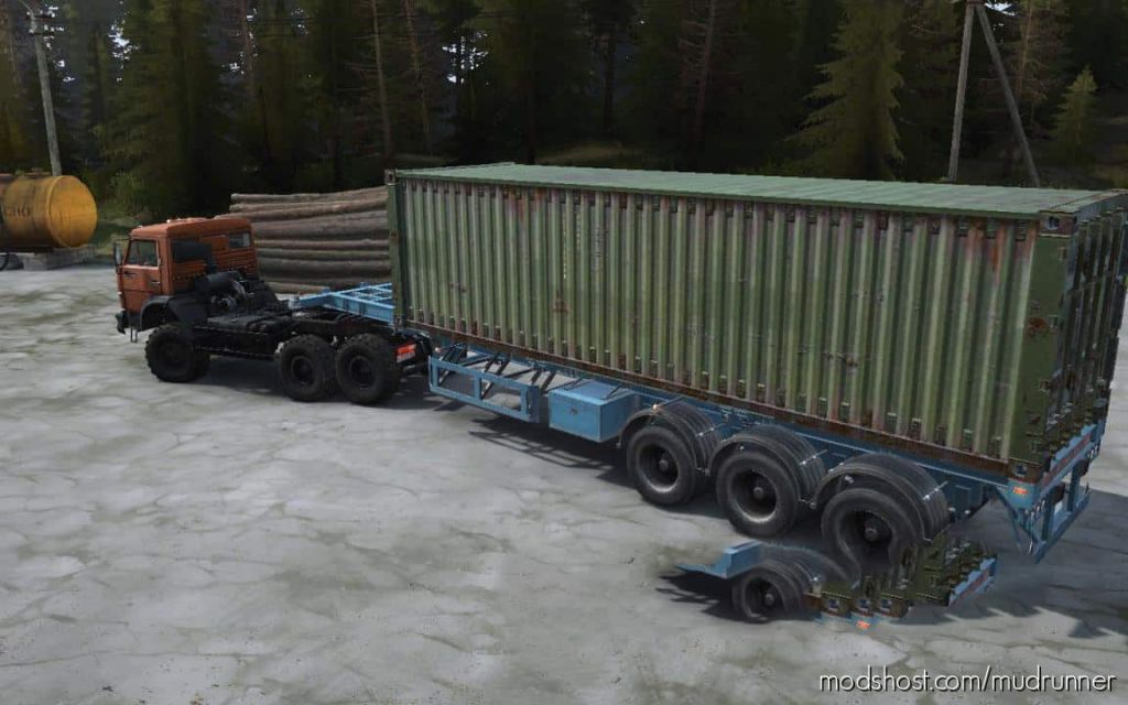 Semi-Container And Tonar Trailer for MudRunner