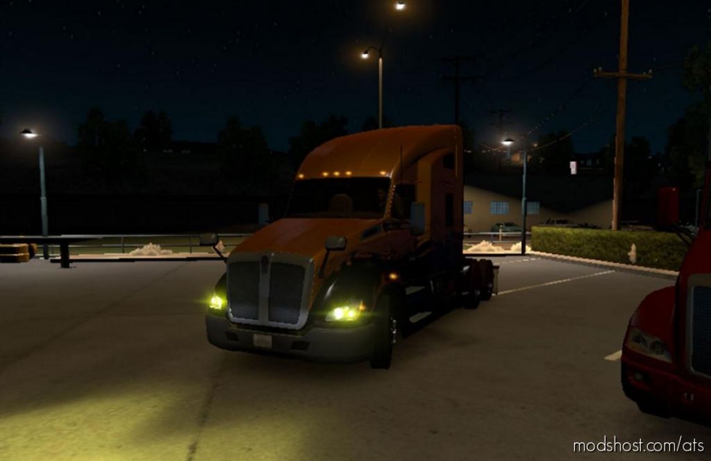 Yellow Xenon Lights For All Trucks for American Truck Simulator