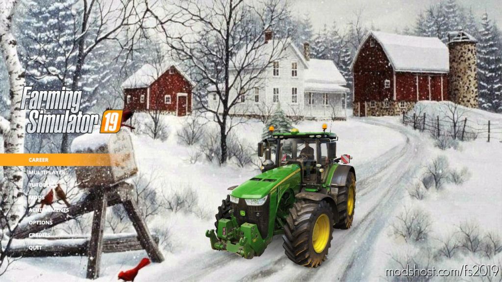 Winter Farm Menu Background for Farming Simulator 2019