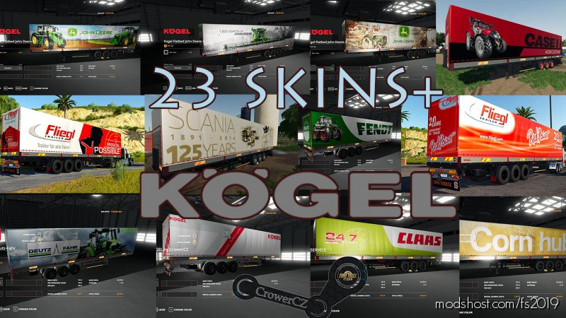 Kogel Autoloader Pack Trailers 23+ Skins By Crowercz for Farming Simulator 2019