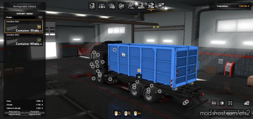 Din Containers For Madster Man TGX E6 for Euro Truck Simulator 2