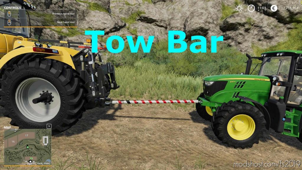 Tow Bar V1.2 for Farming Simulator 2019