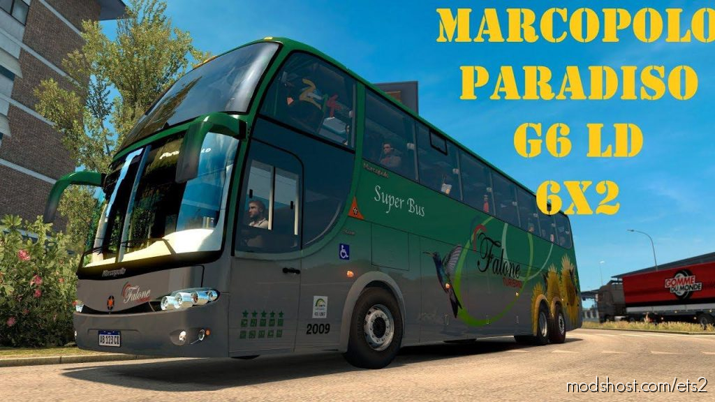 Bus Marcopolo Paradiso G6 Ld 6×2 1.35 for Euro Truck Simulator 2