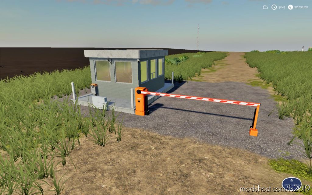 Placeable Security Booth With Barrier for Farming Simulator 2019