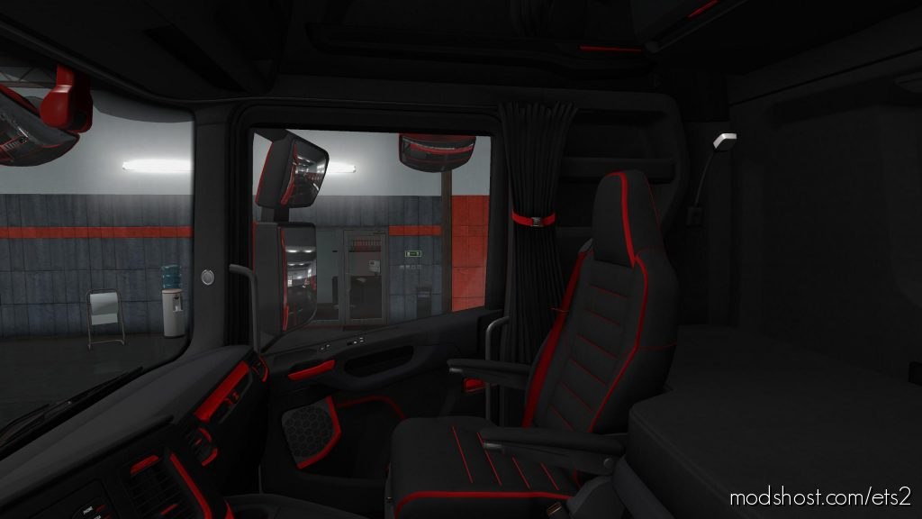 Scania S&R Cmi Black-Red Interior for Euro Truck Simulator 2