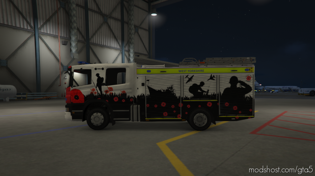 West Yorkshire Fire & Rescue Service – Remembrance Livery – British – 2015 Scania P280 for Grand Theft Auto V