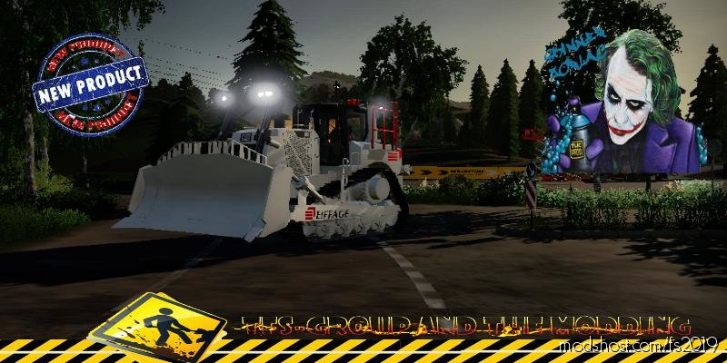 Bulldozer D8T Eiffage V1.5 for Farming Simulator 2019