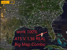 Super BIG Map Comb Work 100% V1.36.0.1 for American Truck Simulator