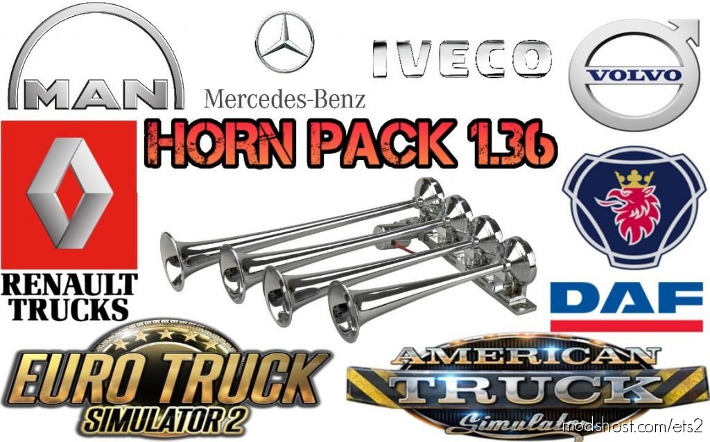 Horn Pack 1.36 for Euro Truck Simulator 2