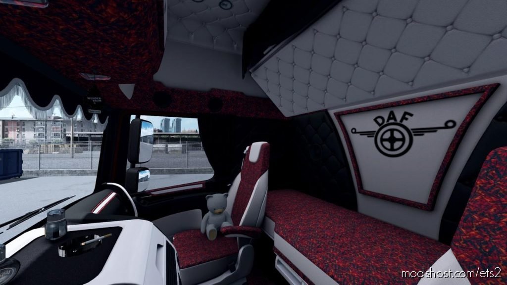 DAF XF 106 Holland Style Interior Red 1.36.X for Euro Truck Simulator 2