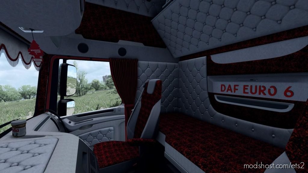 DAF XF 106 Holland Style Interior Red Pluche 1.36.X for Euro Truck Simulator 2