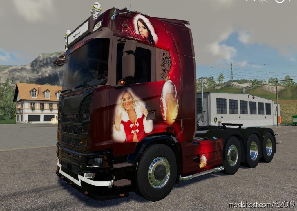 Scania NG Christmas V1.1 for Farming Simulator 2019