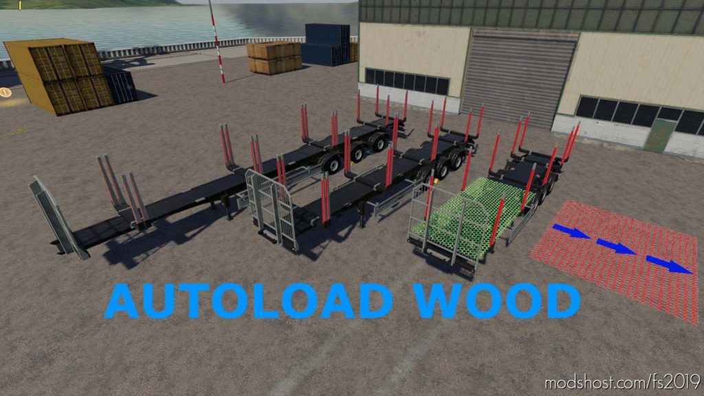 Fliegl Timber Runner Wide With Autoload Wood for Farming Simulator 2019