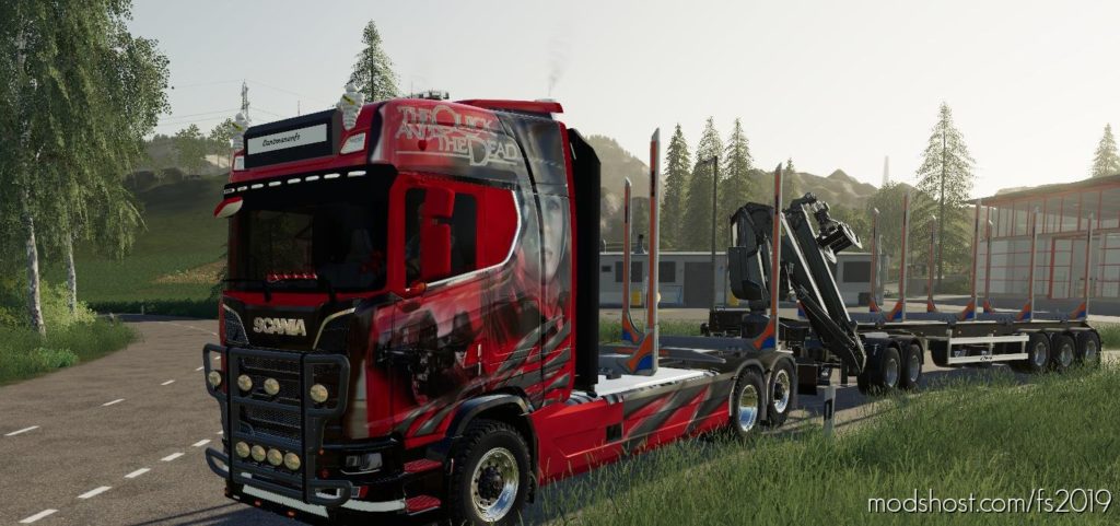 Scania Woodtruck And Trailer V1.1 for Farming Simulator 2019