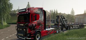 Scania Woodtruck And Trailer V1.1 for Farming Simulator 2019