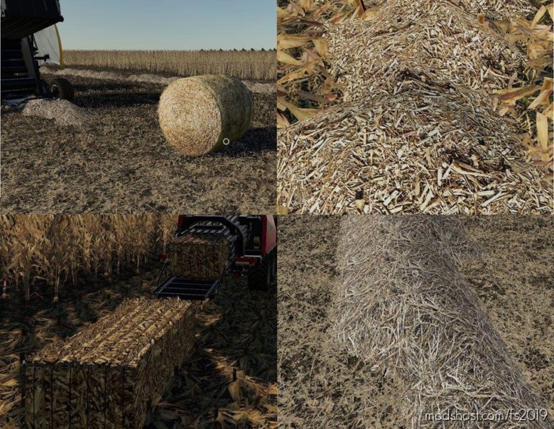 Corn & Soybean Straw Bales for Farming Simulator 2019