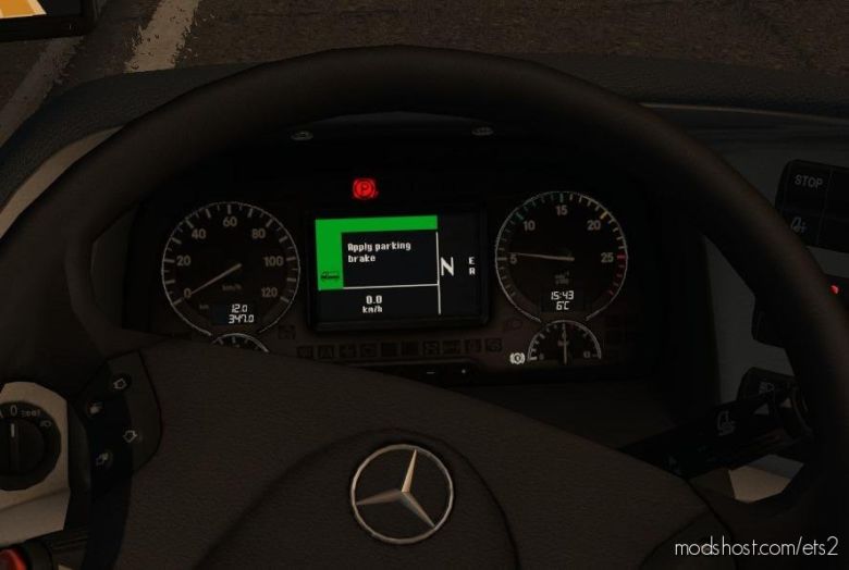 Realistic Dashboard Computer For Mercedes Actros MP3 for Euro Truck Simulator 2