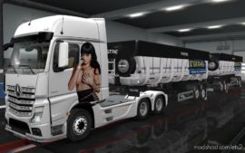 Skin Mercedes Benz Actros MP4 Katy Perry [1.36] for Euro Truck Simulator 2