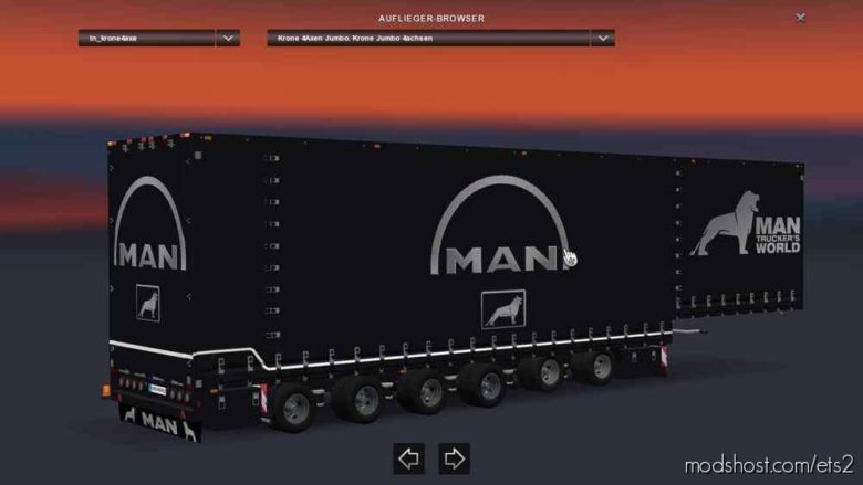 Long Trailer Krone MAN V2.0 for Euro Truck Simulator 2
