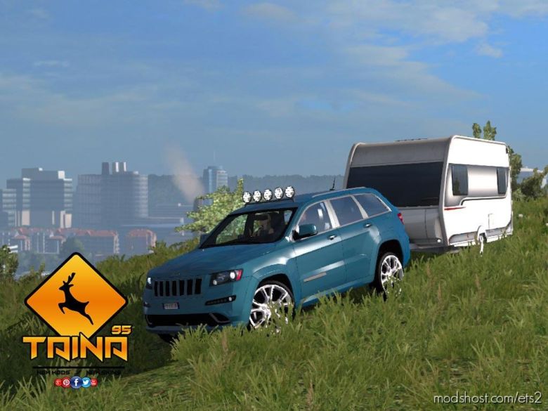 Jeep Grand Cherokee SRT8 + Trailer [1.36.X] for Euro Truck Simulator 2