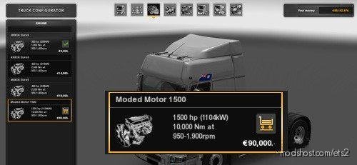 1500 HP For ALL Trucks [1.36.X] for Euro Truck Simulator 2