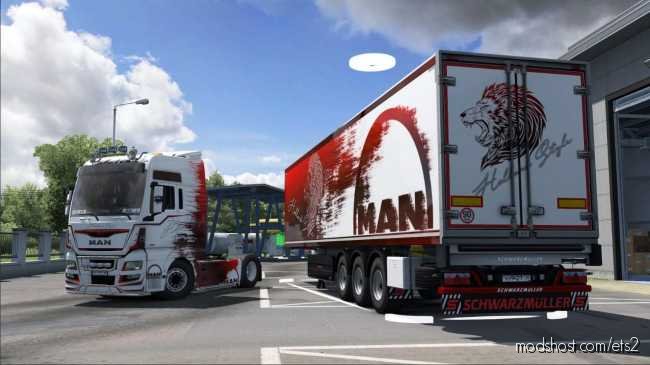Skin Holland For MAN TGX Euro 6 And ITS Schwarzmuller Trailer for Euro Truck Simulator 2