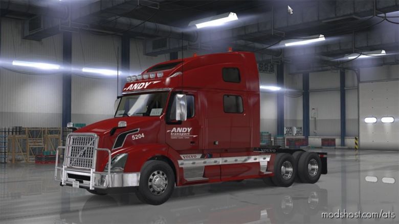 Volvo VNL Skin Andy Trasnport for American Truck Simulator