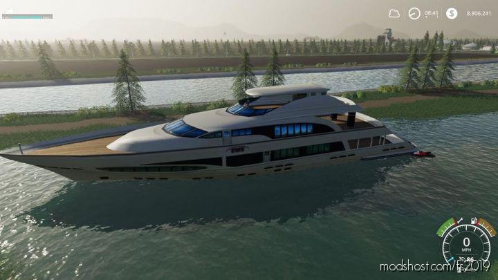 BIG Yacht Boat V1.5 for Farming Simulator 2019
