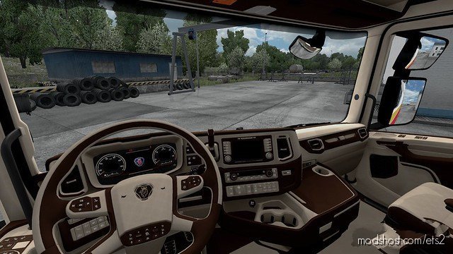 Scania S&R CMI Brown & Beige Interior for Euro Truck Simulator 2