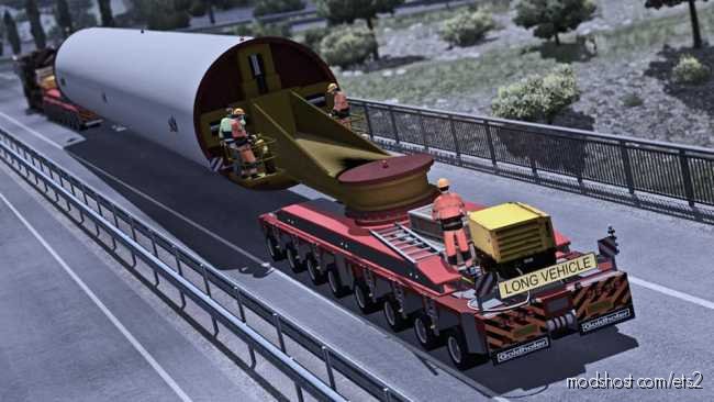 Mega Wind Tower Trailer (Oversize) for Euro Truck Simulator 2