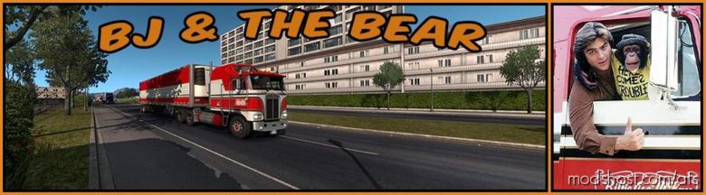 BJ And The Bear Truck Skin For Kenworth K100E ATS [1.36.X] for American Truck Simulator