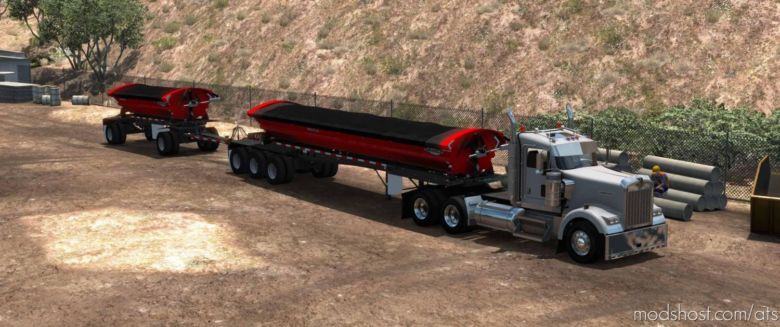 Smithco Side Dump Double Trailer V1.2 [1.36] for American Truck Simulator