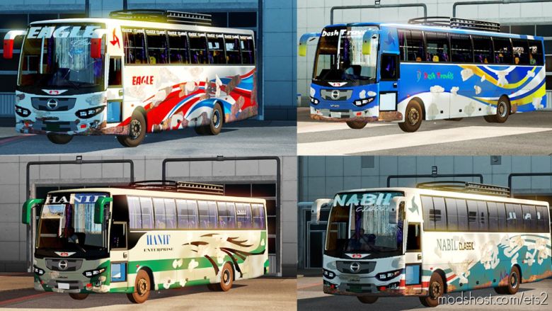 Hino AK1J Dirty Bus Pack [1.35 & 1.36] for Euro Truck Simulator 2