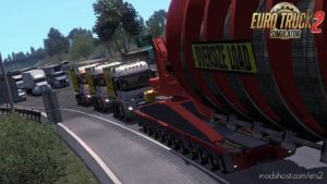 ETS2 Trailer Mod: Mega Industrial Cable Reel Transport With Support Trucks 1.36.X (Image #2)