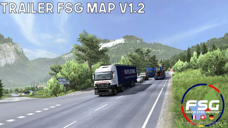 Map Of Alsace (FSG) Scale 1:1 V1.2 [1.36.X] for Euro Truck Simulator 2